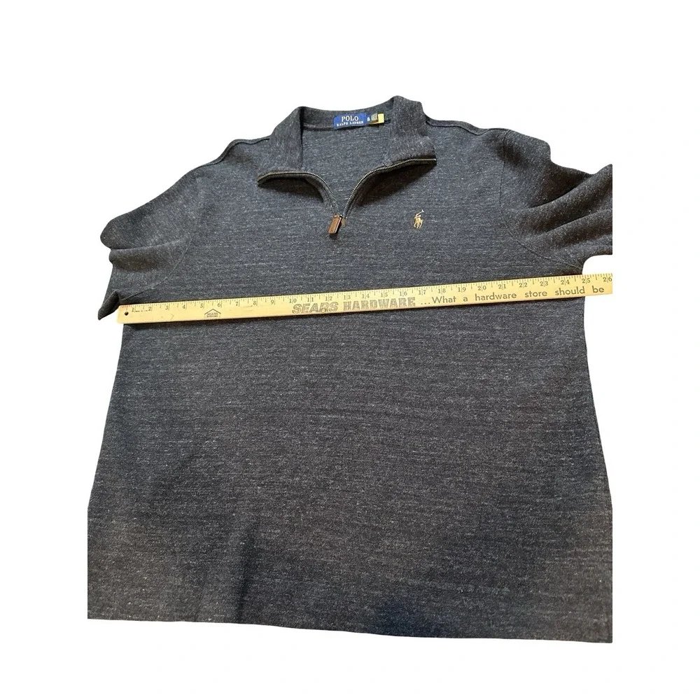 Polo Ralph Lauren‎ Pullover Mens XL Dark Gray Estate Rib Half Zip Sweater Casual